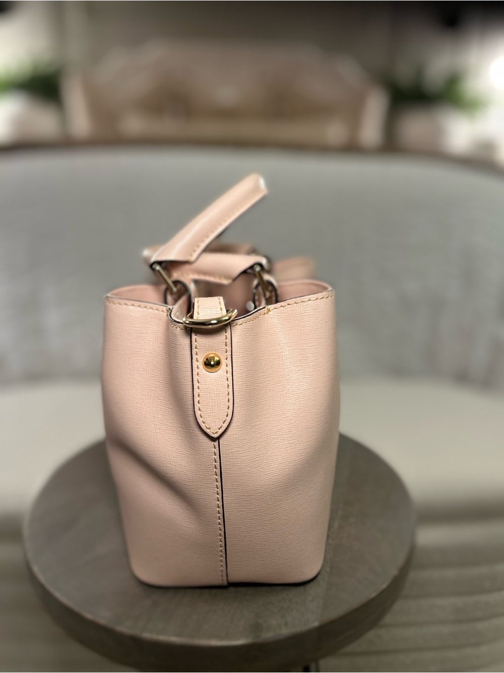 Dooney and Bourke Saffiano Mini Barlow in BLUSH - Picture 6 of 9